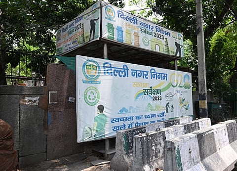 File | Public toilet in bad state at Lajpat Nagar in New Delhi.Express