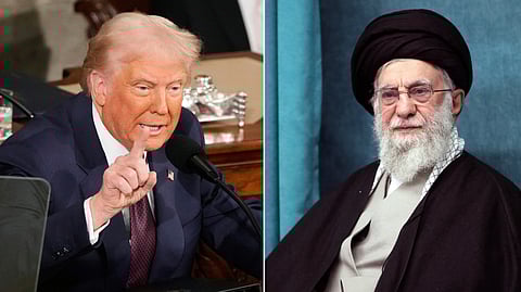 Donald Trump (Left) and Khamenei