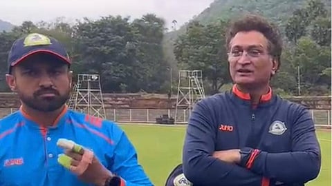 Karun Nair with coach Usman Ghani