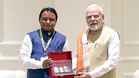 CM Mohan Charan Majhi with PM Narendra Modi