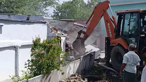 Tension rose in Kadapa district after a four-year-old girl was sexually assaulted and murdered in A. Kambaladinne village. Enraged villagers later demolished the accused's house using a JCB.