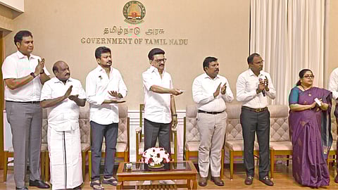 CM MK Stalin inaugurating the colleges through video conference