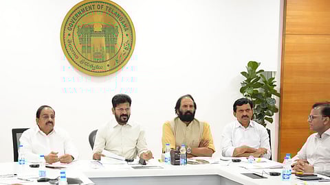 hief Minister A Revanth Reddy holds a review meeting with officials at Secretariat on Tuesday