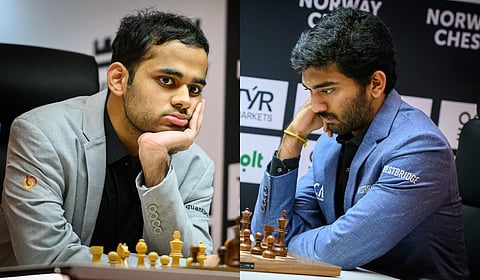 Arjun Erigaisi (L); D Gukesh