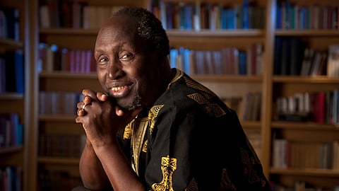 This 2010 image released by UC Irvine shows Kenyan author Ngũgĩ wa Thiong’o.