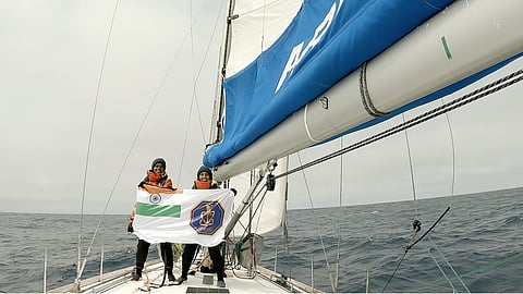 Lieutenant Commanders Dilna K (Right) and Roopa Alagirisamy
