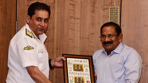 Eastern Naval Commond Vice Admiral Sameer Saxena and team met CS Vijayanand at Secretariat in Velagapudi on Wednesday.