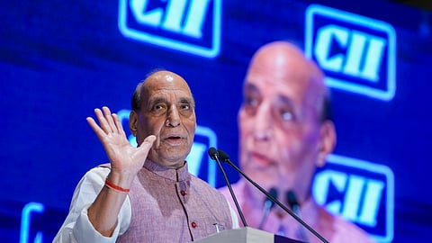 Union Defence Minister Rajnath Singh addresses the CII Annual General Meeting & Business Summit 2025.
