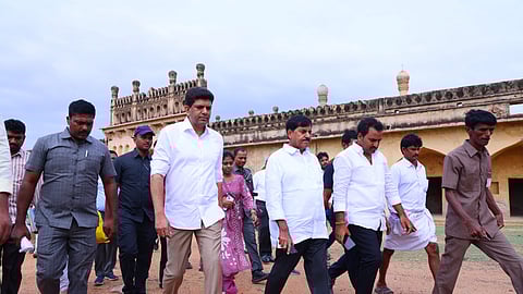Union Minister of State for Rural Development and Communication Pemmasani Chandra Sekhar visits Gandikota in Kadapa district on Thursday