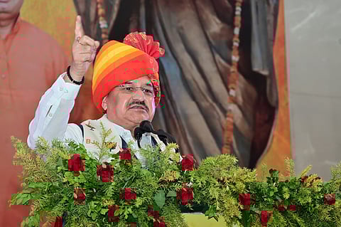 JP Nadda visits Jaipur for a one-day tour.