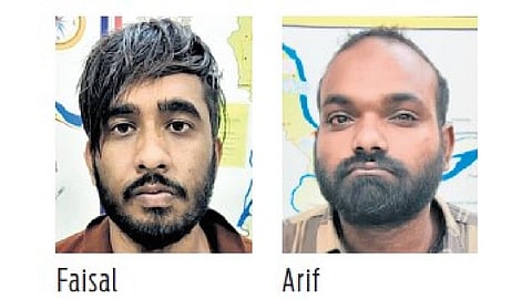 The arrested individuals have been identified as Arif, 34, from Fatehpur, Uttar Pradesh, and Faisal, 28, from Shastri Vihar, New Delhi.