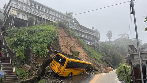 Continuous rains have trigerred landslides in many parts of the Northeast, leading to structural damage.