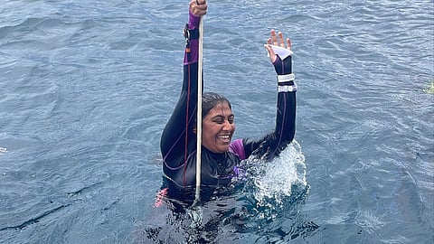 Chennai diver breaks her own record