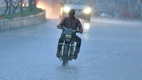 A motorcyclist riding in the rain. Image used for representational purposes only.