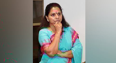 BRS MLC and Telangana Jagruthi founder K Kavitha.