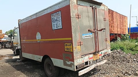 One of the explosives-laden trucks seized by police