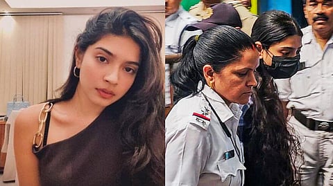 Social media influencer Sharmishtha Panoli, who was arrested by the Kolkata Police for making alleged communal comments in a video, is being produced at a court, in Kokata, Saturday, May 31, 2025.