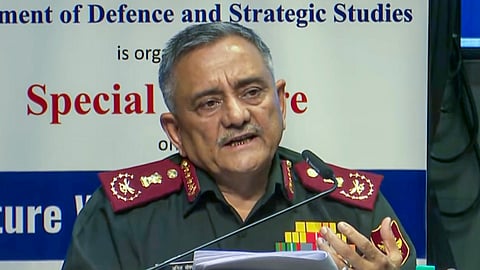 Chief of Defence Staff General Anil Chauhan delivers a lecture on 'Future Wars and Warfare' at Savitribai Phule Pune University, in Pune, Maharashtra, Tuesday, June 3, 2025.