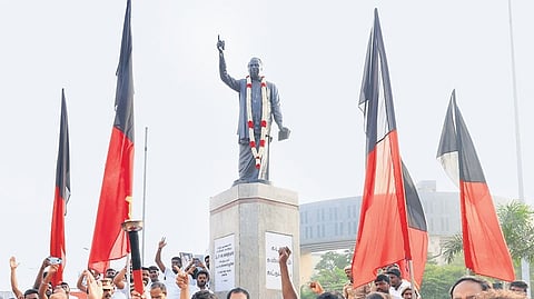 IT wing advisor Govi Lenin said, “Our IT wing secretary and minister T R B Rajaa is particular that the ‘Dravidian Month’ celebrations should carry the ideology to the younger generation.