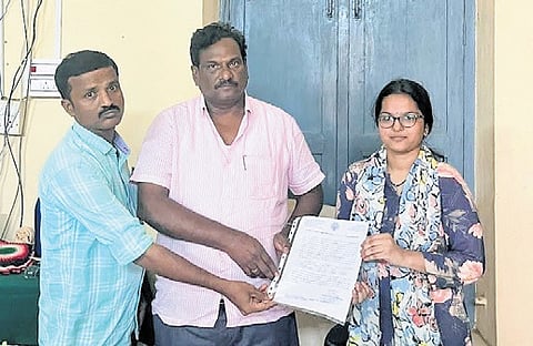 HEC group topper Tammineni Chaturya of Cumbham Government Junior College, who scored 980 marks in the IPE