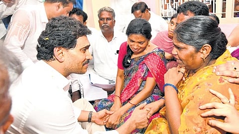 Addressing the media after meeting the families of three youths, who were allegedly assaulted by police in Tenali on Tuesday