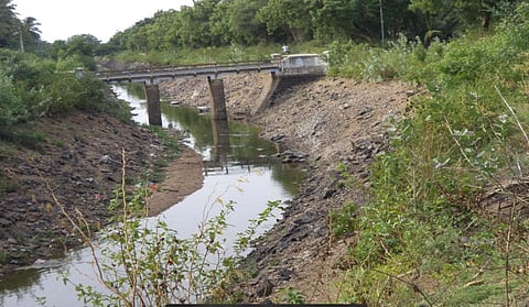 PAP main canal in a damaged state near Udumalaipet in Tiruppur district.