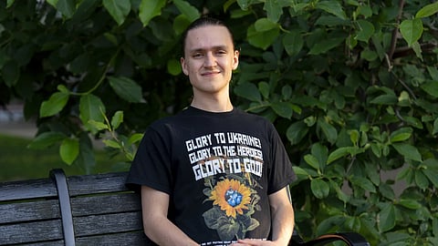 Vladyslav Plyaka poses for a photo at Capitol Hill neighbourhood in Washington, Monday, June 2, 2025.