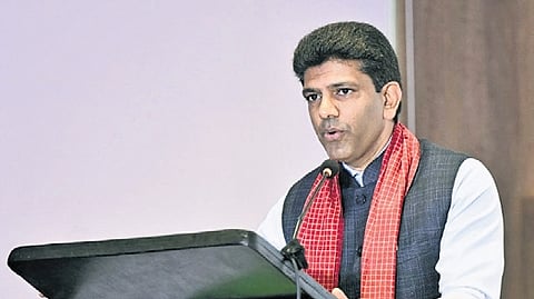 Union Minister of State for Rural Development Dr. Pemmmasani Chandrasekhar addressing a regional rural workshop in Goa under the Pradhan Mantri Awas Yojanaâ?"Gramin (PMAY-G) on Friday.