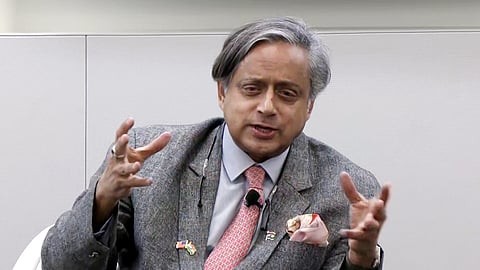 Congress MP Shashi Tharoor interacts at the Council on Foreign Relations during Operation Sindoor global outreach in Washington, D.C. on Thursday.