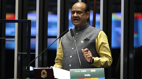 Lok Sabha Speaker Om Birla at Closing Ceremony of 11th BRICS Parliamentary Forum in Brasilia Brazil on 5 June 2025.