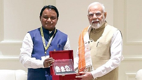 CM Mohan Charan Majhi with PM Narendra Modi