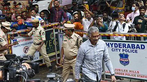 T Prabhakar Rao, former chief of the Special Intelligence Bureau and the prime accused in the phonetapping case, appeared before SIT in Hyderabad.