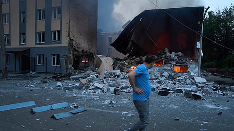 Russia sent waves of drones and missiles in an attack on two Ukrainian cities early Tuesday.