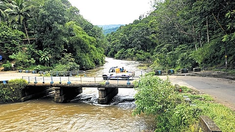 The Mookkenpetty causeway which is the gateway of Pampavalley and
Angel Valley areas in the Periyar Tiger Reserve.