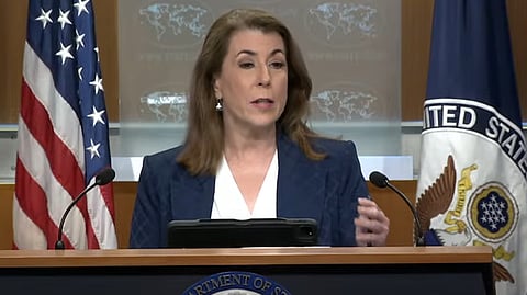 US State Department spokesperson Tammy Bruce speaks during a media briefing in Washington on Tuesday, June 10, 2025.