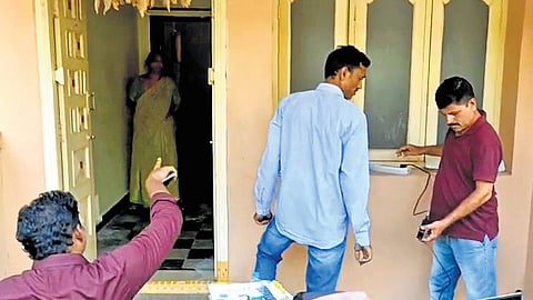 ACB sleuths conduct searches at the Karimnagar residence of a relative of Nune Sridhar.