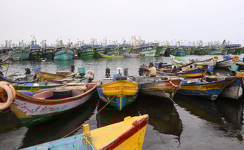 Fishing boats anchored at the Kasimedu fishing harbour in Chennai. Image used for representational purposes only.