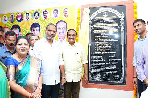 Andhra Pradesh Tribal Welfare and Women & Child Development Minister Gummadi Sandhyarani along with Minister Gottipati, MLA Aravind Babu, and MP Lavu Sri Krishna Devarayalu inaugurated a newly built tribal ashram school in Turakapalem village in Palnadu district.