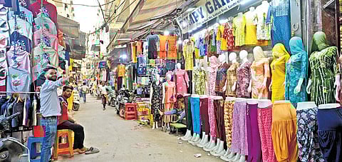 A view of the Gandhinagar garments market in Delhi | Shiba Prasad Sahu