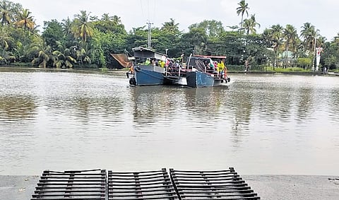 The ferry service being operated from Chennur to Kothad