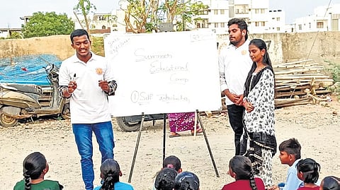 Chhatrapati Shivaji Maharaj, 21-year-old Maddipalli Ashok, a BSc Mathematics Honours student at Arts College, is making a tangible impact through grassroots initiatives that blend empathy with action.