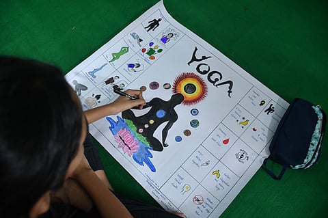 Image of a kid taking part in a drawing competition used for representational purposes only.