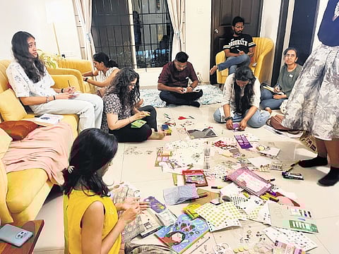 A journaling workshop in session.