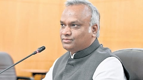 Minister Priyank Kharge addresses media on Thursday
