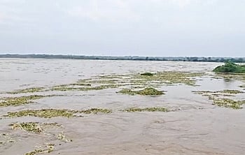 Subarnarekha river flowing at Bhograi in Balasore district.