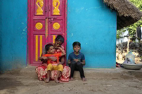 Pictures of Joshua, Moses with their Grandmother Regina G Who lost their Father on 2024 Kallakurichi hooch tragedy.