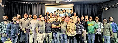 Participants at the quiz event in Bhubaneswar