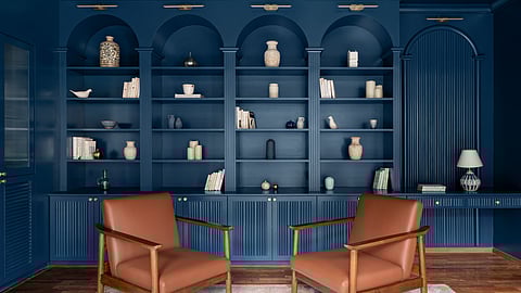 A living room in a Gunjur home designed by Akshita Mehra