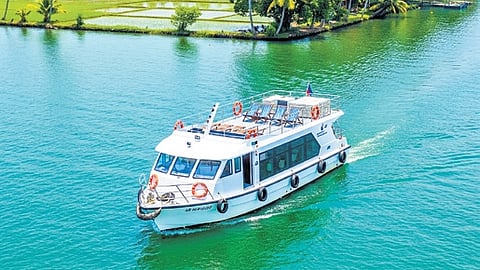 he two-day tour package will see the boat halting at five destinations at least, and these will be developed as tourist spots.