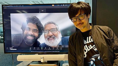 S S Rajamouli, son Karthikeya make cameo appearance in Hideo Kojima.